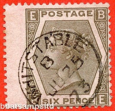 SG 125 J81  BE  6d Grey Plate 12 A very fine 25th June 1873 CDS