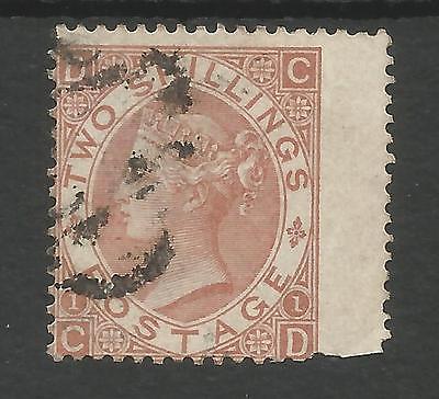 SG121 THE SCARCE 1880 QV 2 BROWN FINE USED CD WING MARGIN C4250