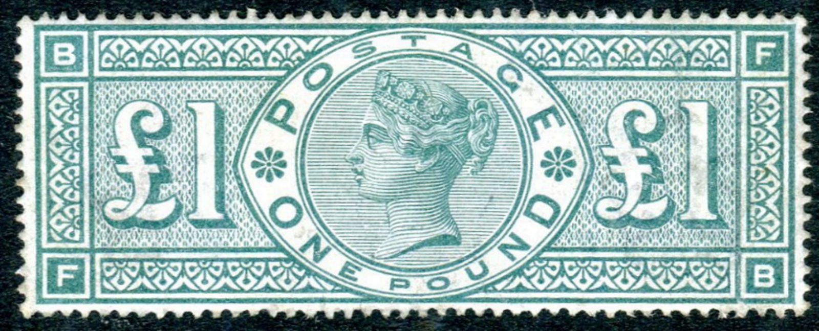 QV SG 212 1891 Jubilee 1 Green FB fine mint wellcentered High CV