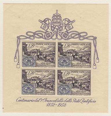 VATICAN 1952 Centenary of 1st Stamp of Roman States SS MNH XF B176
