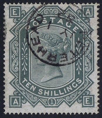 1878 SG 128 10 GreyGreen AE CDS Used Cat 320000