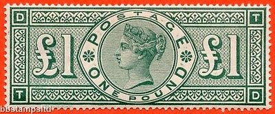 SG 212 K17 100 Green  TD  A superb UNMOUNTED MINT marginal example