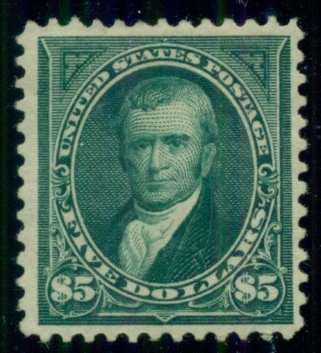 US 278 500 dark green og LH VF Miller certificate Scott 200000