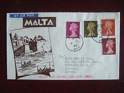 GREAT BRITAIN 1968 4v MACHIN FIRST DAY COVER WITH RARE FIELD POST OFFICE 944 DS