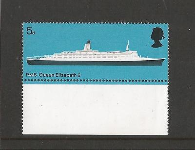 GB QEII 1969 SHIPS 5d MISSING OMITTED RED INSCRIPTION  PHOS SG778d MNH RARE