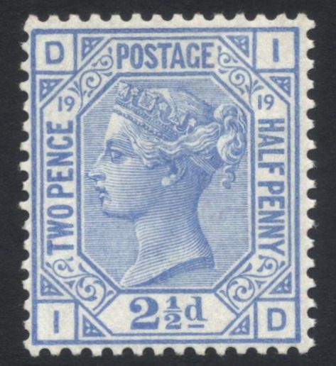 GB QV Pl 19 SG  142 187380 2d MINT LH Cat 575