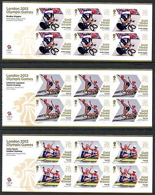 GB 2012 London Olympic Gold Medal Winners set 29 sheetlets unm in RM binder