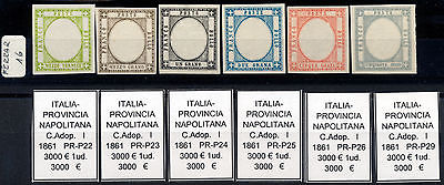 TOKFILA 1861 ITALY NEAPOLITAN PROVINCES CEI P22P26 P29 CV 2000000  FB82