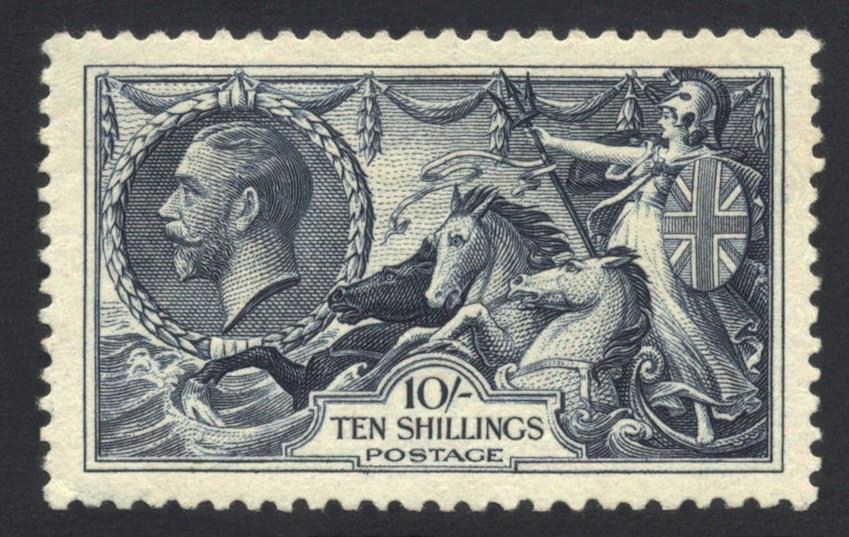 GB 1934 GV Reengraved Seahorse NH 10 SG N75 SG 452 Cat 525