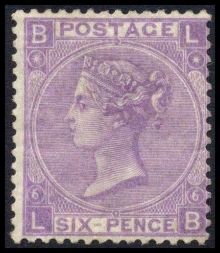 GB 186780 QV PL 6 HH 6d SG 104 Cat 1850