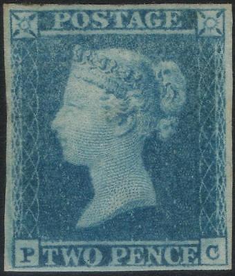 GB SG13 Pl4 PC 2d Pale Blue Superb MNH Rare Cat11000