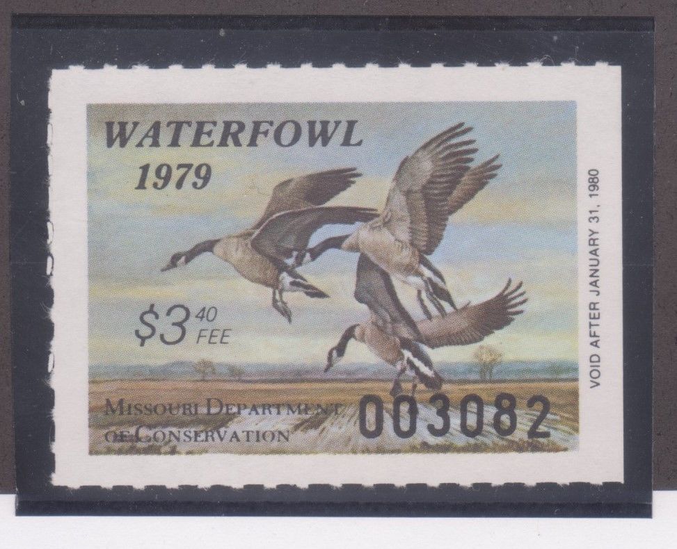US Missouri 1 state Duck Stamp 1979 340 Canada Geese mint never hinged scarce