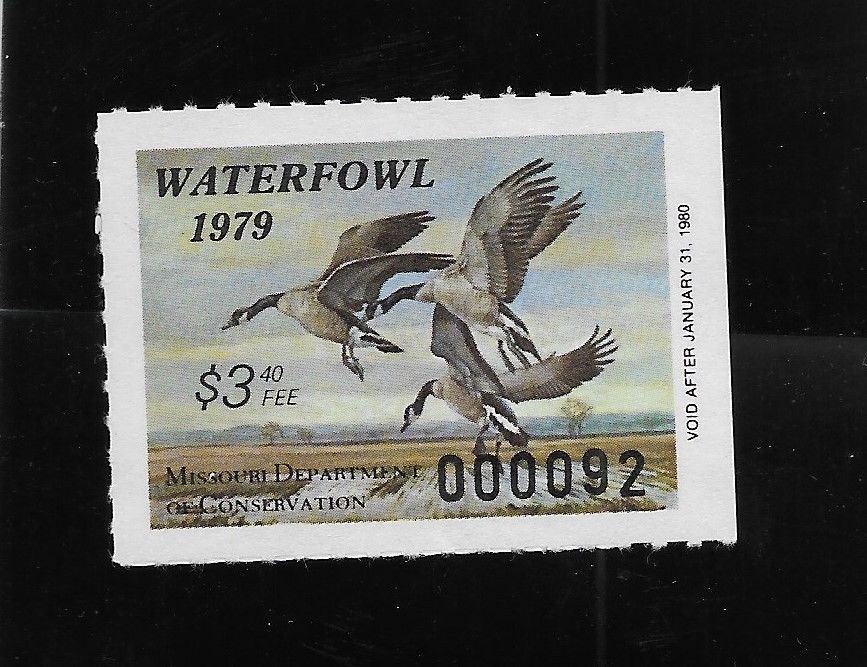 US Missouri 1 state Duck Stamp 1979 340 Canada Geese mint never hinged scarce