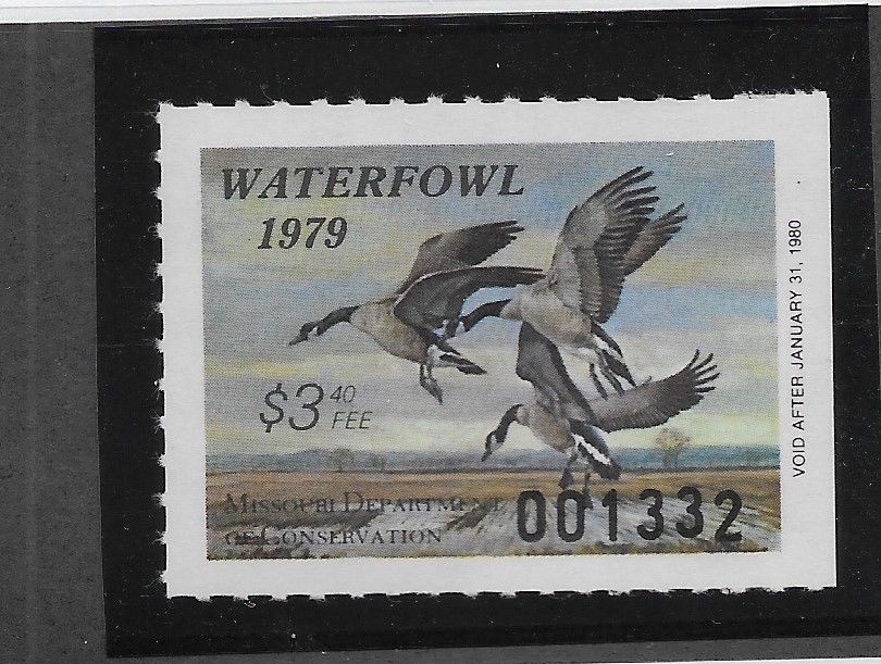 US Missouri 1 state Duck Stamp 1979 340 Canada Geese mint never hinged scarce