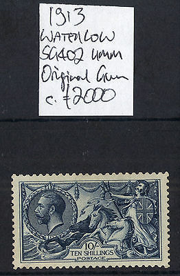 163 GB GV 1913 Waterlow 10s indigoblue Sea Horses SG402 UMM c2000 Seahorses