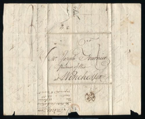 GB FRANCE PRISONER OF WAR FRANCAIS SEVEN YEARS WAR WINCHESTER 1760