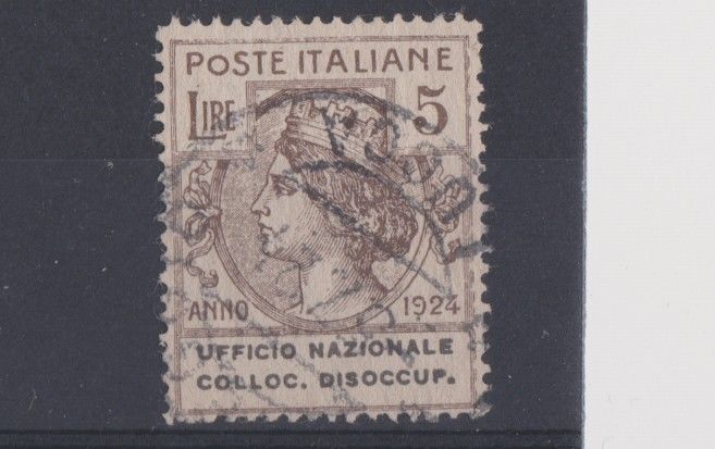 ITALY H737 Mi 76  1924 Uffico Nazionale Colloc Very Fine Used