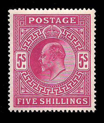 Great Britain GB EDVII 1912 5s carmine UNMOUNTED SG 263 MNH 900  1115