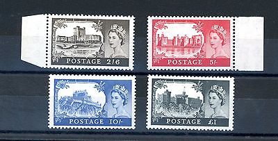 Great Britain 1958  1st De La Rue  Castle Set of 4   unmounted MINT J947