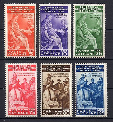 VATICAN  1935  TOP SET  JURISTICAL CONGRESS  MNH  