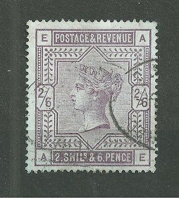 GB QV Superb Rare SG179a 2s6d deep lilac on blued paper Cat 36005400