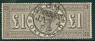 SG 185 1 Brown Lilac very fine used with a crisp Edinburgh CDS Jan 4th 1886 Su
