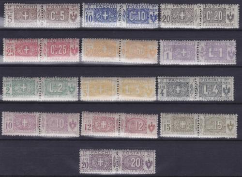 ITALY 191422 Parcel Post complete set 13v MNH XF  3v signed Diena G74324