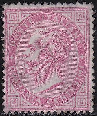 ITALY 1863 VEII 40c De La Rue printing  MH XF  Signed G76783