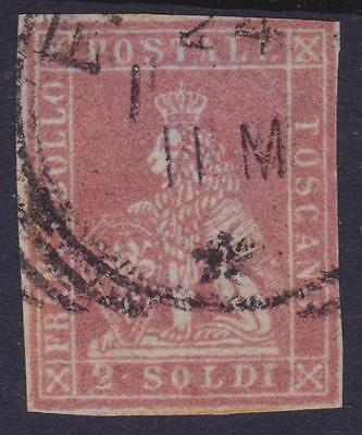 ITALIAN STATES TUSCANY 185152 Lion of Tuscany 2 soldi  Used XF  G77492