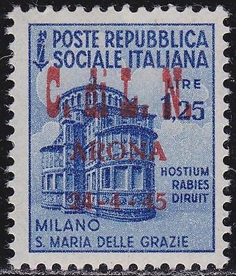 ITALY LOCAL ISSUES CLN 1945 Arona L125 carmine ovpt  MNH  Rare G81133