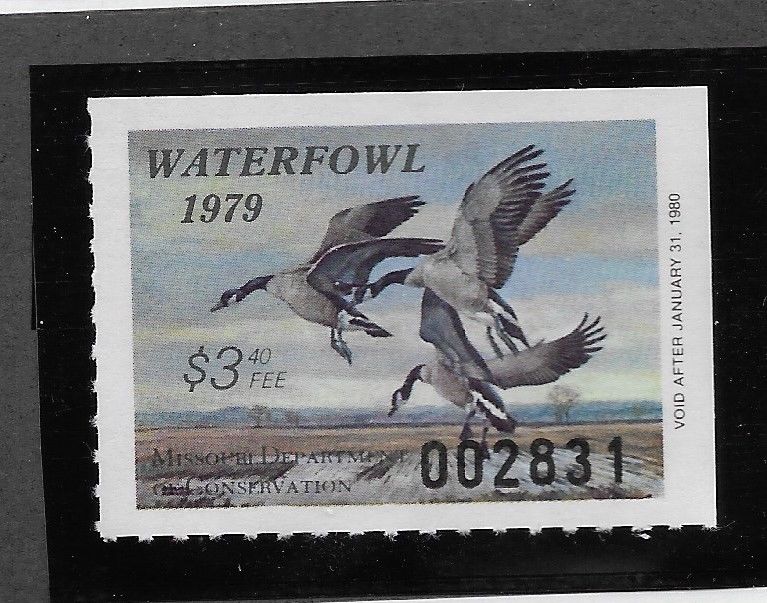 US Missouri 1 state Duck Stamp 1979 340 Canada Geese mint never hinged scarce