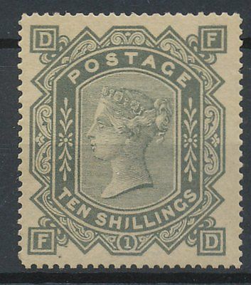 7824 Great Britain Victoria SCARCE 10 Sh Stamp very fine REGUM Anchor wtmk