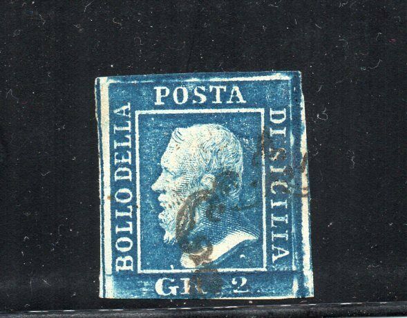 1859 ITALY SICILY SA 6d RITOCCO N81 VARIETY USED CV 2360000