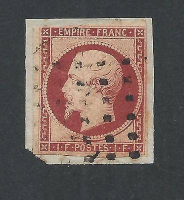 N18 ROULETTE GROS POINTS PARIS TRES LEGEREMENT TOUCHE TIMBRE STAMP FRANCE