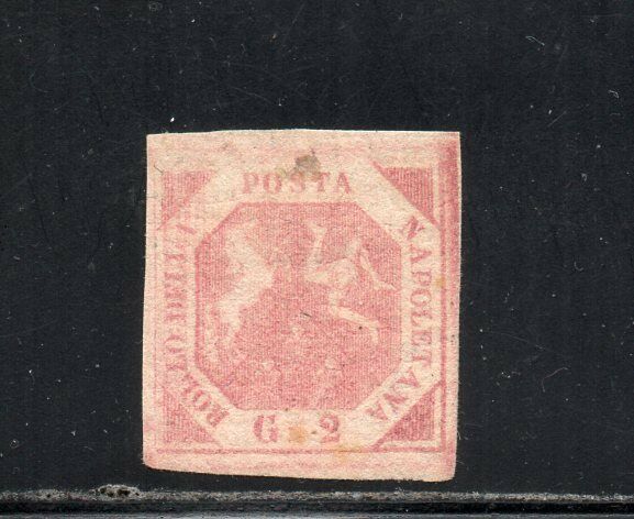 1858 ITALY TWO SICILIES NAPLES SA5a 2gr ROSA LILLACEO MINT 2360000