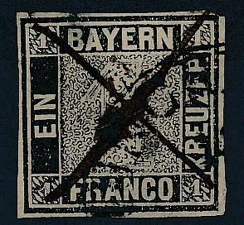 51724 Germany Bayern 1849 Rare Used FineDef stamp