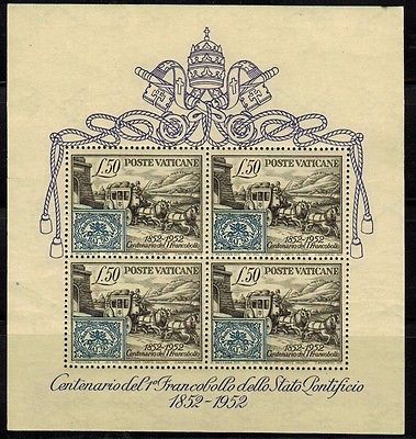 Vatican City 155a SSheet of 4 1952 MNH XF