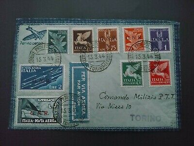 1944 GNR COVER SIGNED VF USED ITALY ITALIA ITALIEN WK415 099