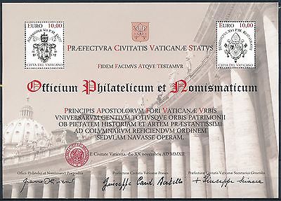 STF16226 Vatican 2012 Good sheet very fine MNH