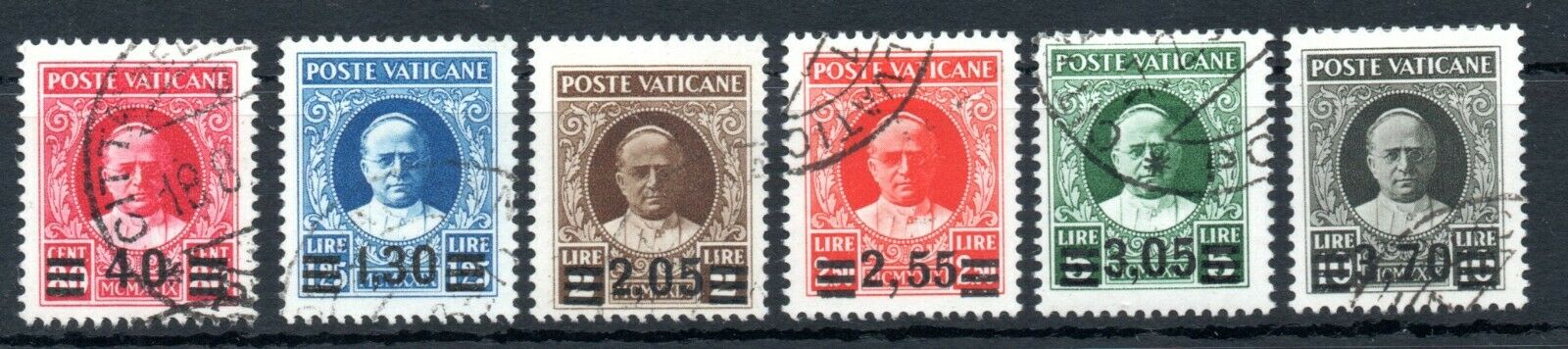 VATICAN CITY  1934  full very scarce TOP SET OVERPRINTS  USED 