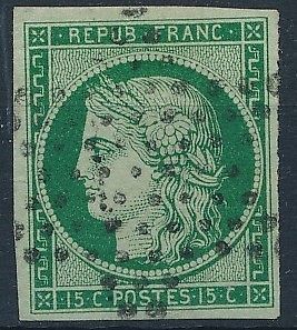 31117 France 1850 Good SCARCE classical stamp 4 margins FineVF used V1050