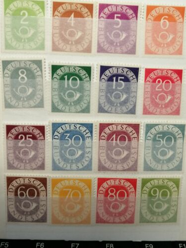 Germany 1951 Posthorn MH Stamps