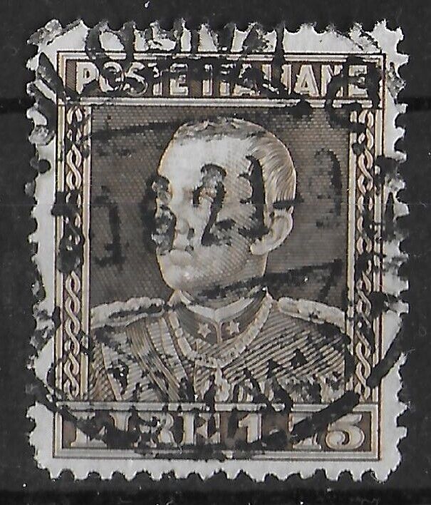 ITALY 1929 Used 1 L 75 C Brown Perf 13 34 Sass 242 CV 6000 VF  Rare