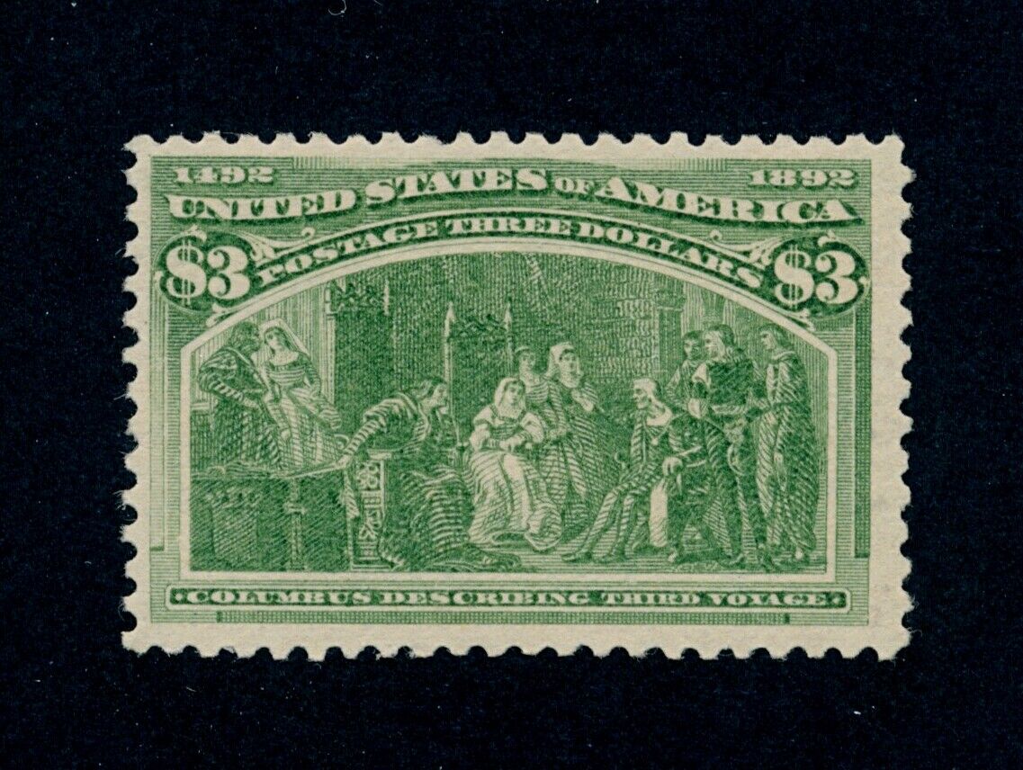 drbobstamps US Scott 243 Mint VLH OG 3 Columbian wClean PF Cert SCV 1400