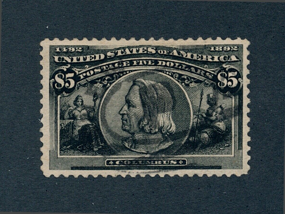 drbobstamps US Scott 245 Used 5 Columbian wVFXF 85 Grade PSE Cert SMQ 1750