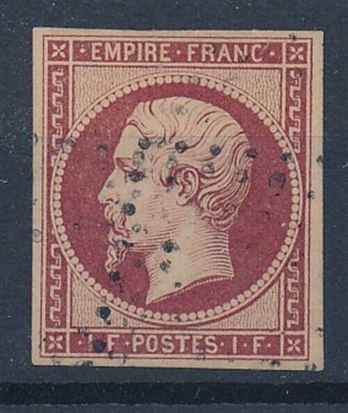 59508 France 1853 Rare Used FVF full margins signed Brun stamp 4200